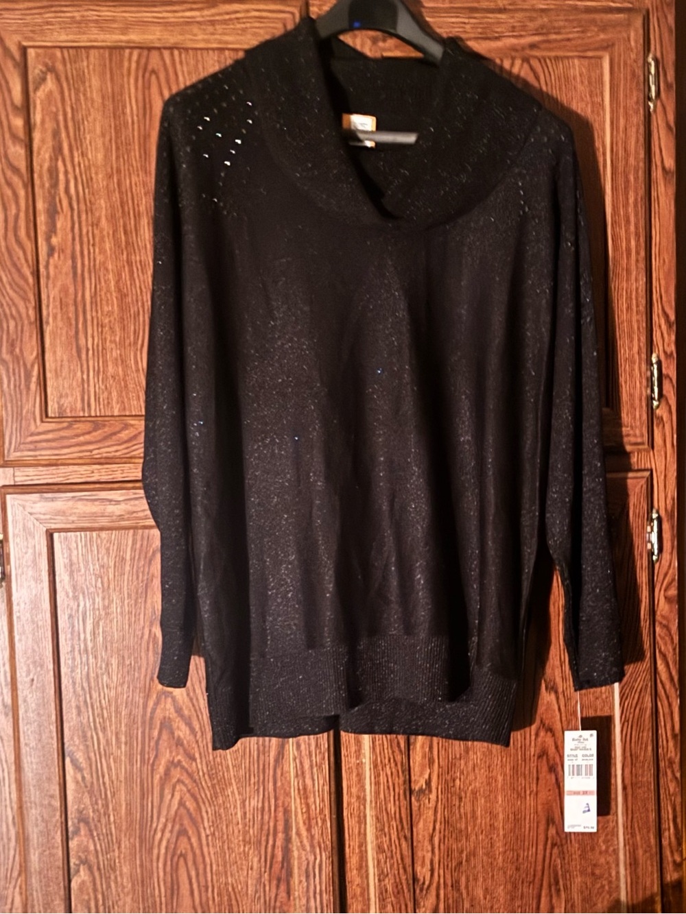 Ruby Rd. Black Metallic Knit Sweater - Picture 1 of 5